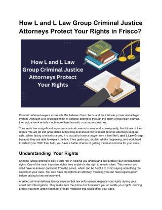 L and L Law Group: Top-Rated Assault Defense Lawyers