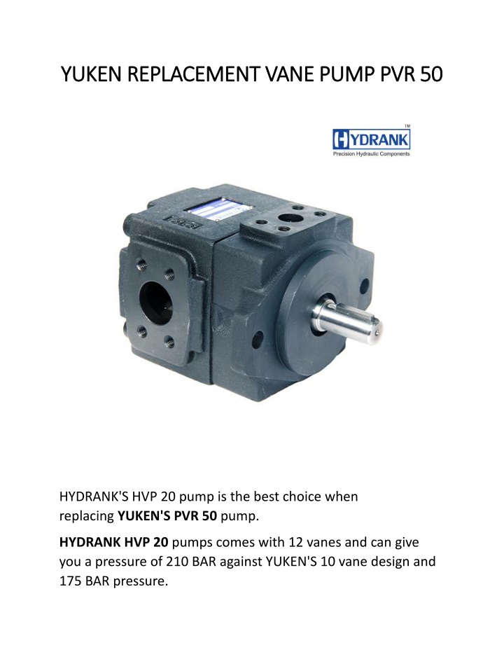 yuken replacement vane pump yuken replacement