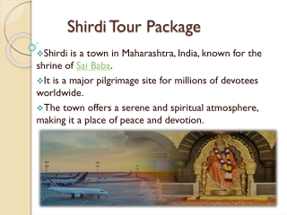 shirdi tour package