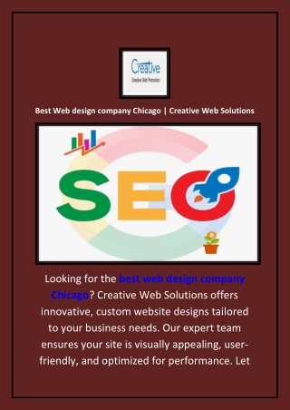 Best Web design company Chicago | Creative Web Solutions