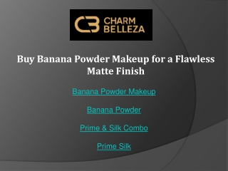 Buy Banana Powder Makeup for a Flawless Matte Finish