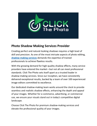 Photo Shadow Making Services Provider