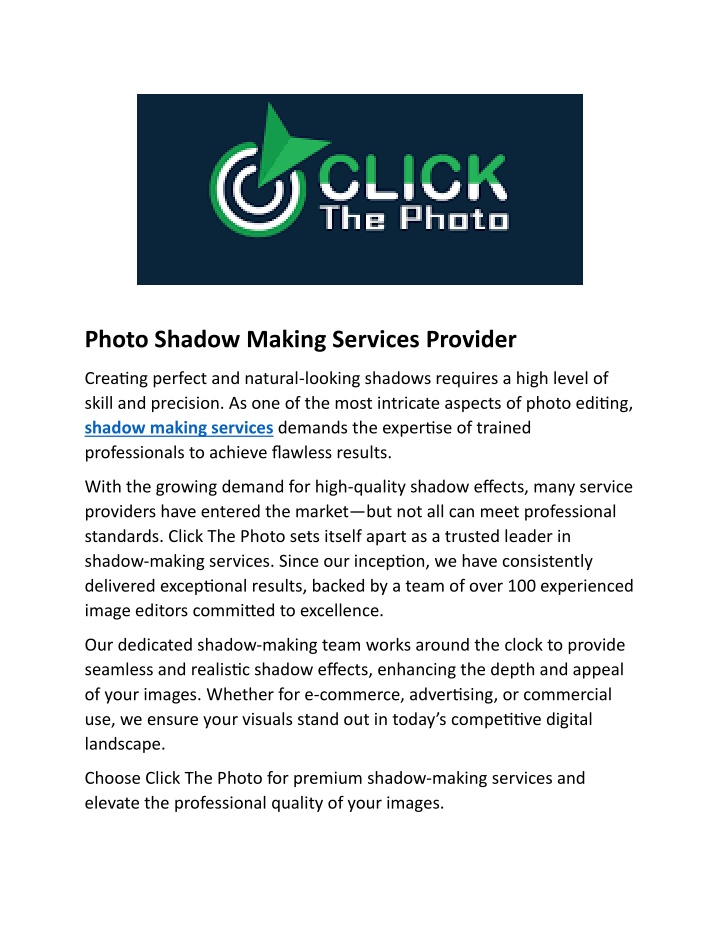 photo shadow making services provider