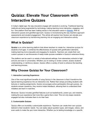 Quizizz_ Elevate Your Classroom with Interactive Quizzes