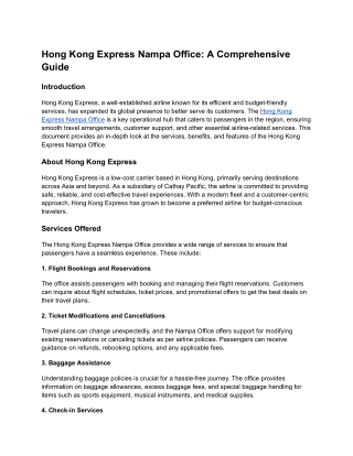 hong kong express nampa office a comprehensive