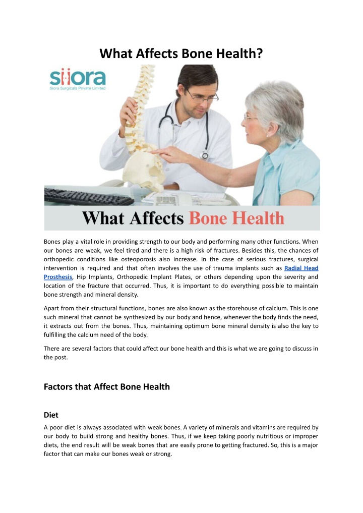 what affects bone health