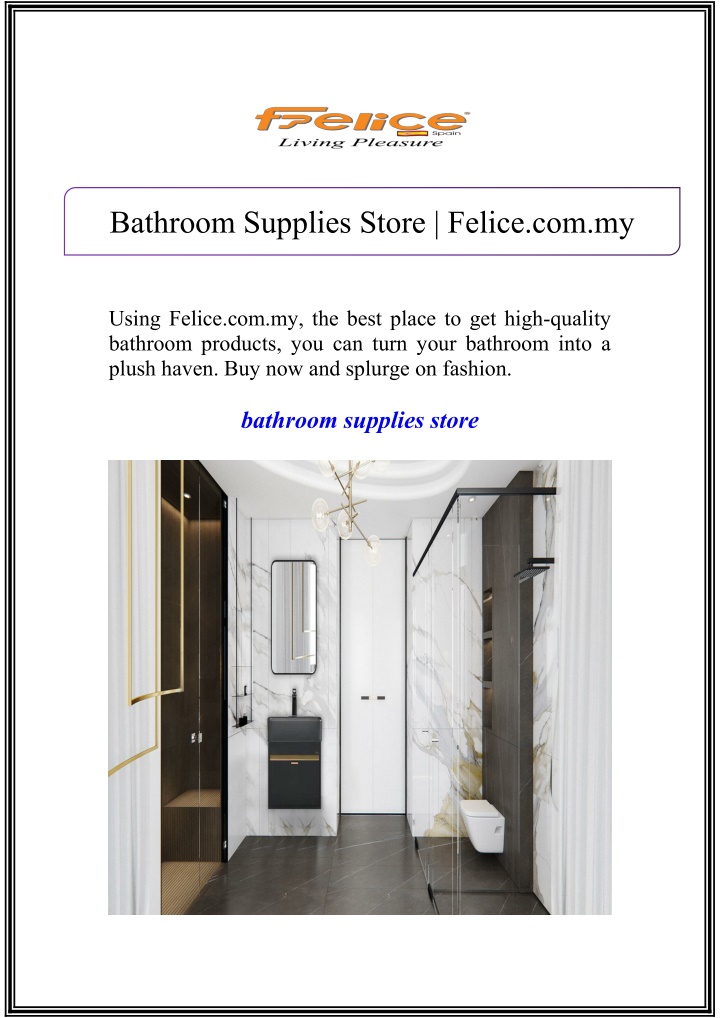 bathroom supplies store felice com my