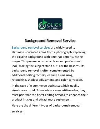 background removal services are widely used