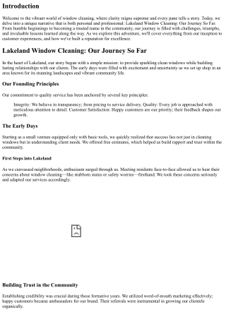 Lakeland Window Cleaning: Our Journey So Far