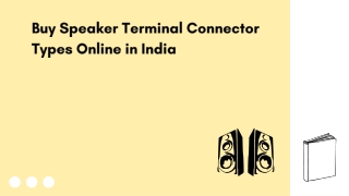 Buy Speaker Terminal Connector Types Online in India