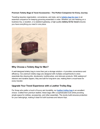 premium toiletry bags travel accessories