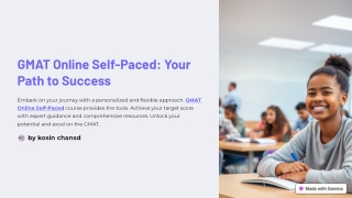 Mastering the GMAT with Online Self-Paced Courses