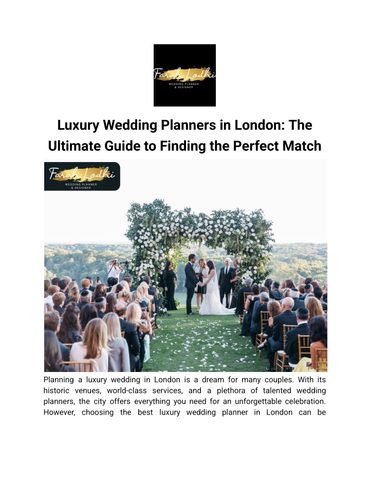 luxury wedding planners in london the ultimate