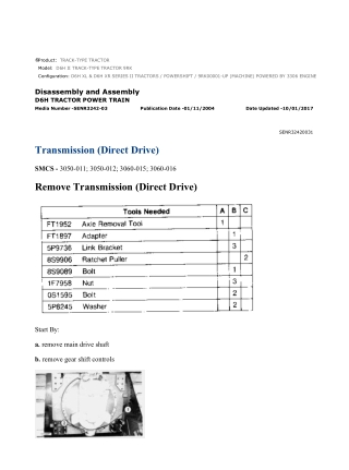 Caterpillar Cat D6H XL and D6H XR SERIES II TRACTOR (Prefix 9RK) Service Repair Manual Instant Download (9RK00001 and up