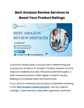 Improve Product Rankings with Amazon Review Services