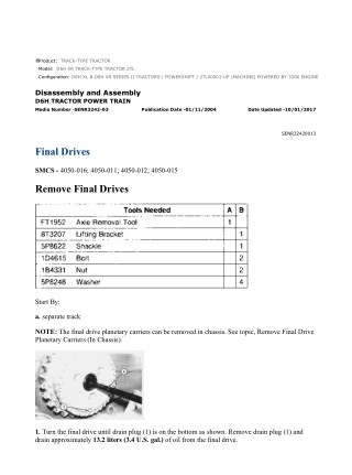 Caterpillar Cat D6H XR TRACK-TYPE TRACTOR (Prefix 2TL) Service Repair Manual Instant Download (2TL00001 and up)