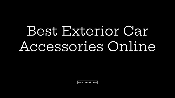 best exterior car accessories online