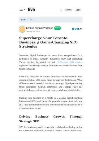 Supercharge Your Toronto Business 5 Game-Changing SEO Strategies