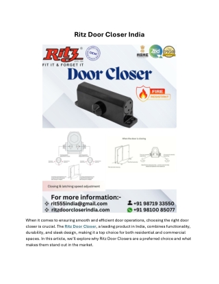 Ritz Door Closer