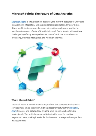 microsoft fabric the future of data analytics