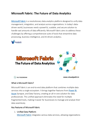 microsoft fabric the future of data analytics