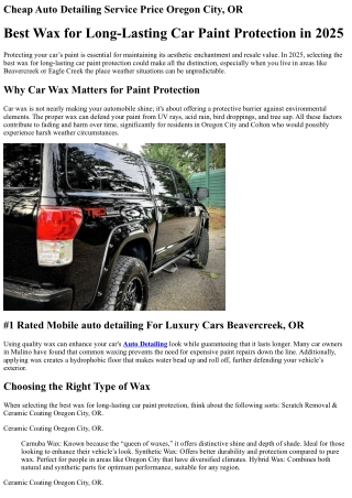 cheap auto detailing service price oregon city or