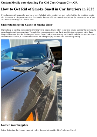 Premium Auto Detailing At Home Oregon City, OR