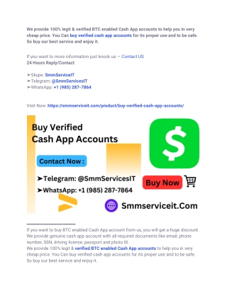 Buy Verified Cash App Accounts - 100% Secure & SSN Verified