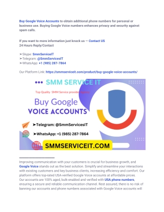 Buy Google Voice Accounts: From Trusted Places