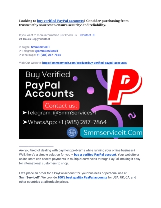 5 Trustable Platform To Buy Verified PayPal Accounts