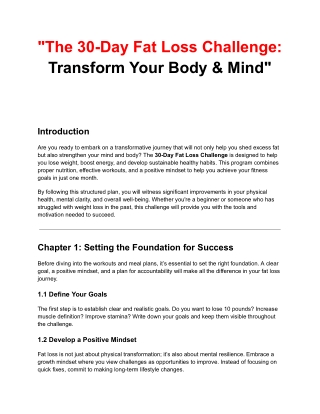 _The 30-Day Fat Loss Challenge_ Transform Your Body & Mind_