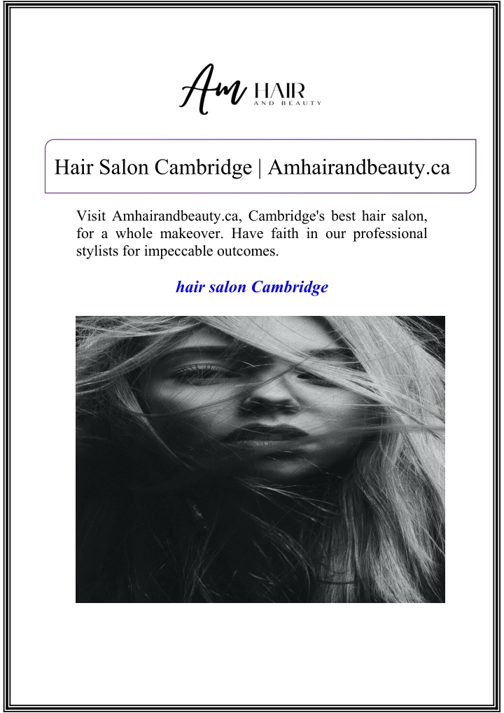 hair salon cambridge amhairandbeauty ca