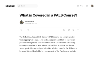 What is Covered in a PALS Course _ by Jeanine Hartin