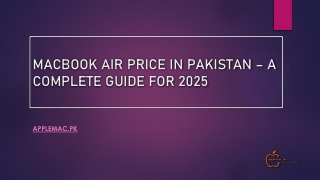 MacBook air price in Pakistan  a complete guide for 2025