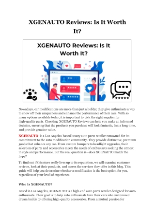 XGENAUTO Headlights & Bumpers: Customer Reviews Inside