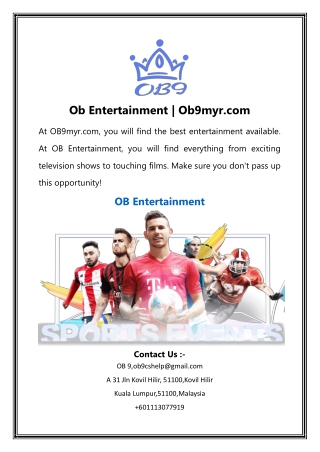 ob entertainment ob9myr com