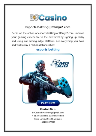 Esports Betting | B9myr2.com