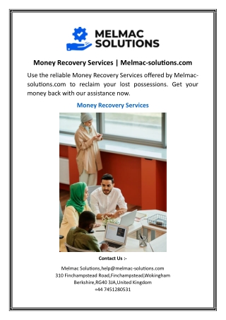 Money Recovery Services | Melmac-solutions.com