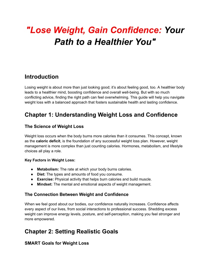 lose weight gain confidence your path