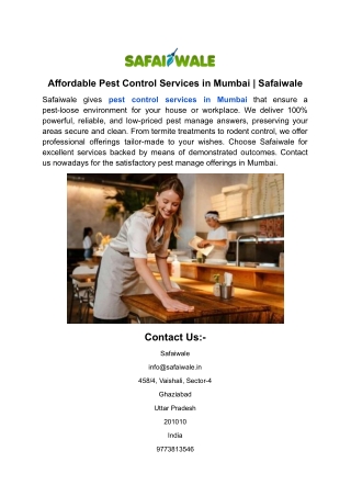 Affordable Pest Control Services in Mumbai _ Safaiwale