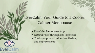EverCalm: A Natural Approach to Managing Menopause with Hypnotherapy.