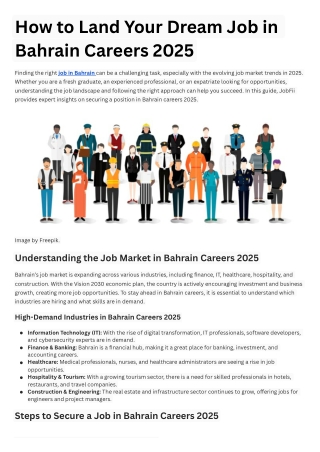 How to Land Your Dream Job in Bahrain Careers 2025