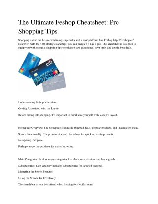 The Ultimate Feshop Cheatsheet Pro Shopping Tips