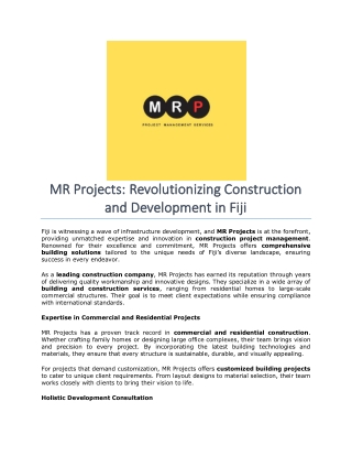 mr projects revolutionizing construction