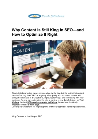 Why Content is Still King in SEO