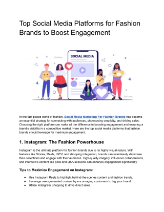 Top Social Media Platforms for Fashion Brands to Boost Engagement