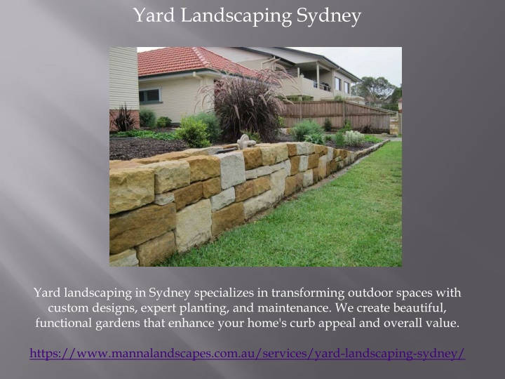 yard landscaping sydney