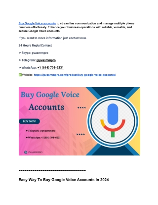 buy google voice accounts to streamline