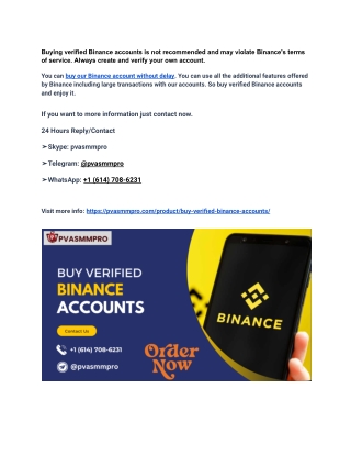 buying verified binance accounts