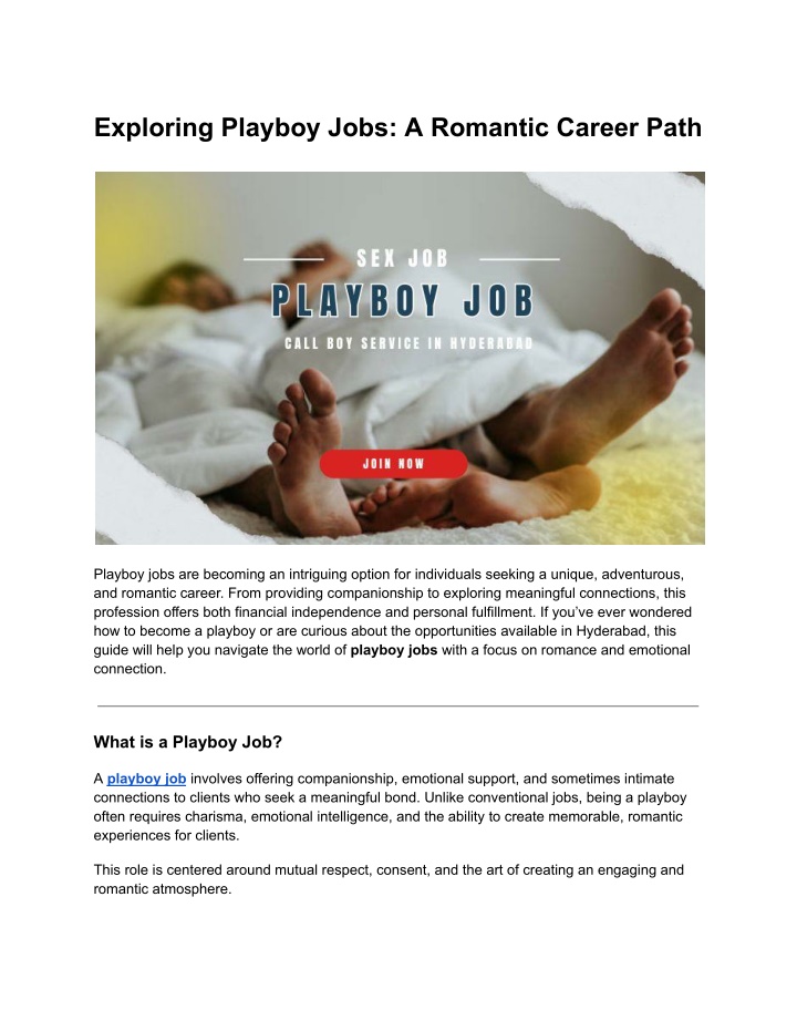 exploring playboy jobs a romantic career path